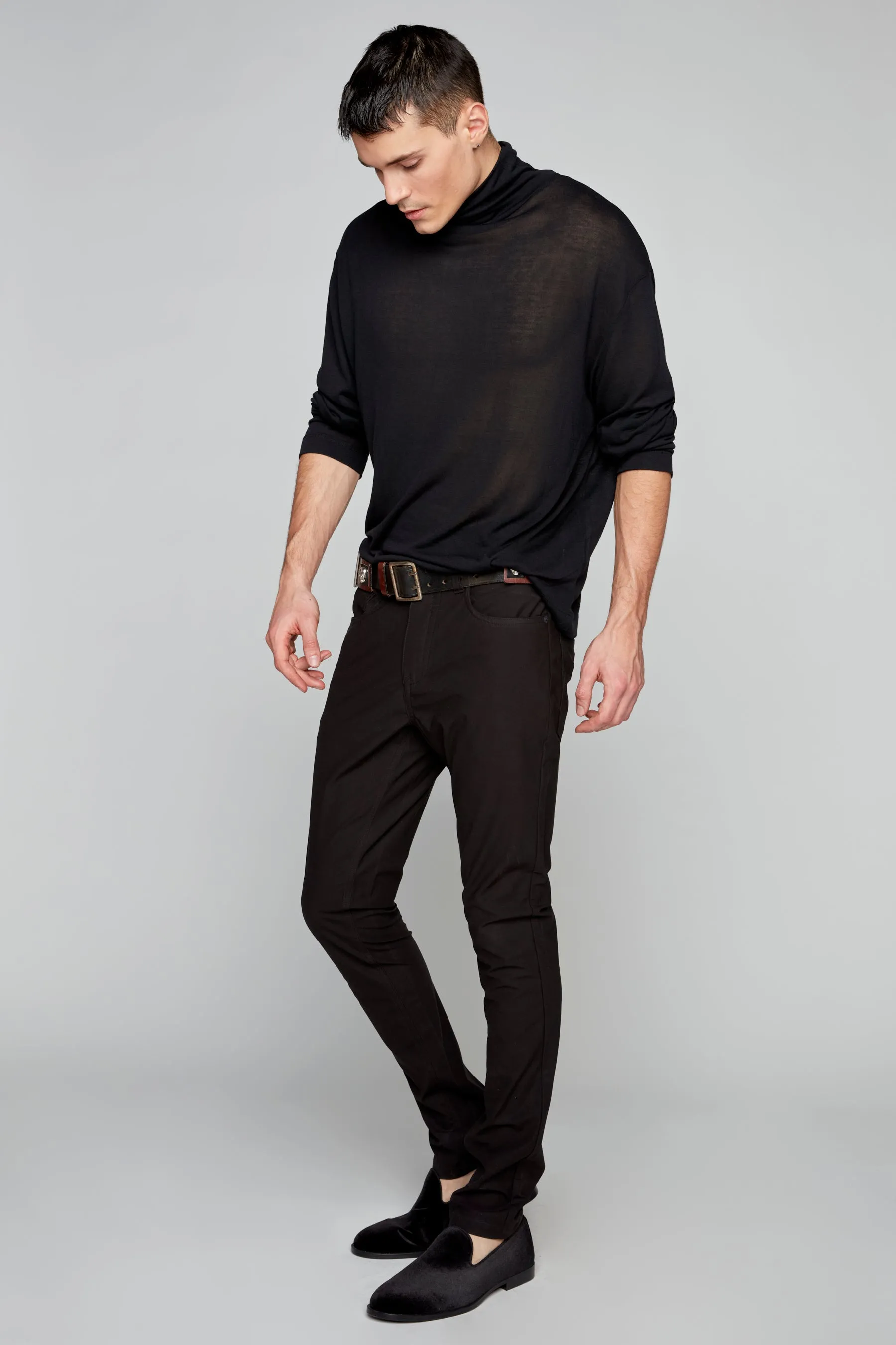 5 Pocket Slim Fit Pants - Black