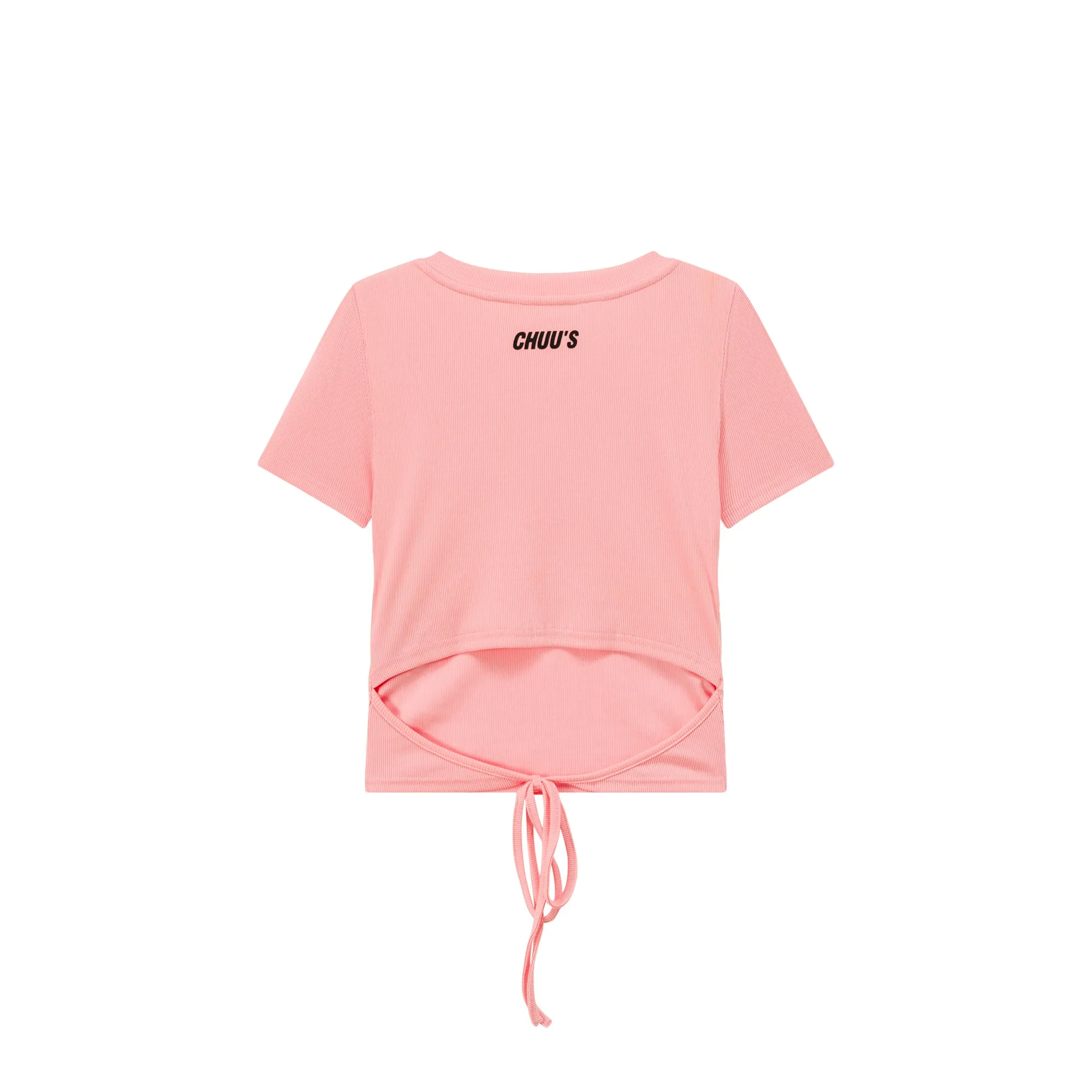 Back Ribbon V-Neck T-Shirt