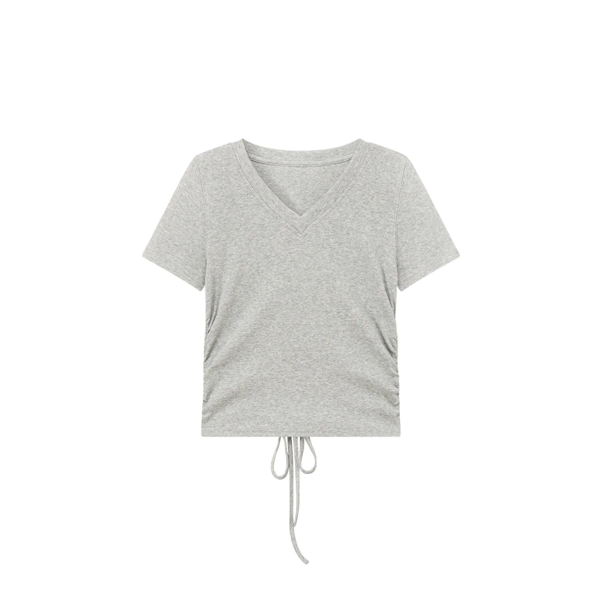 Back Ribbon V-Neck T-Shirt