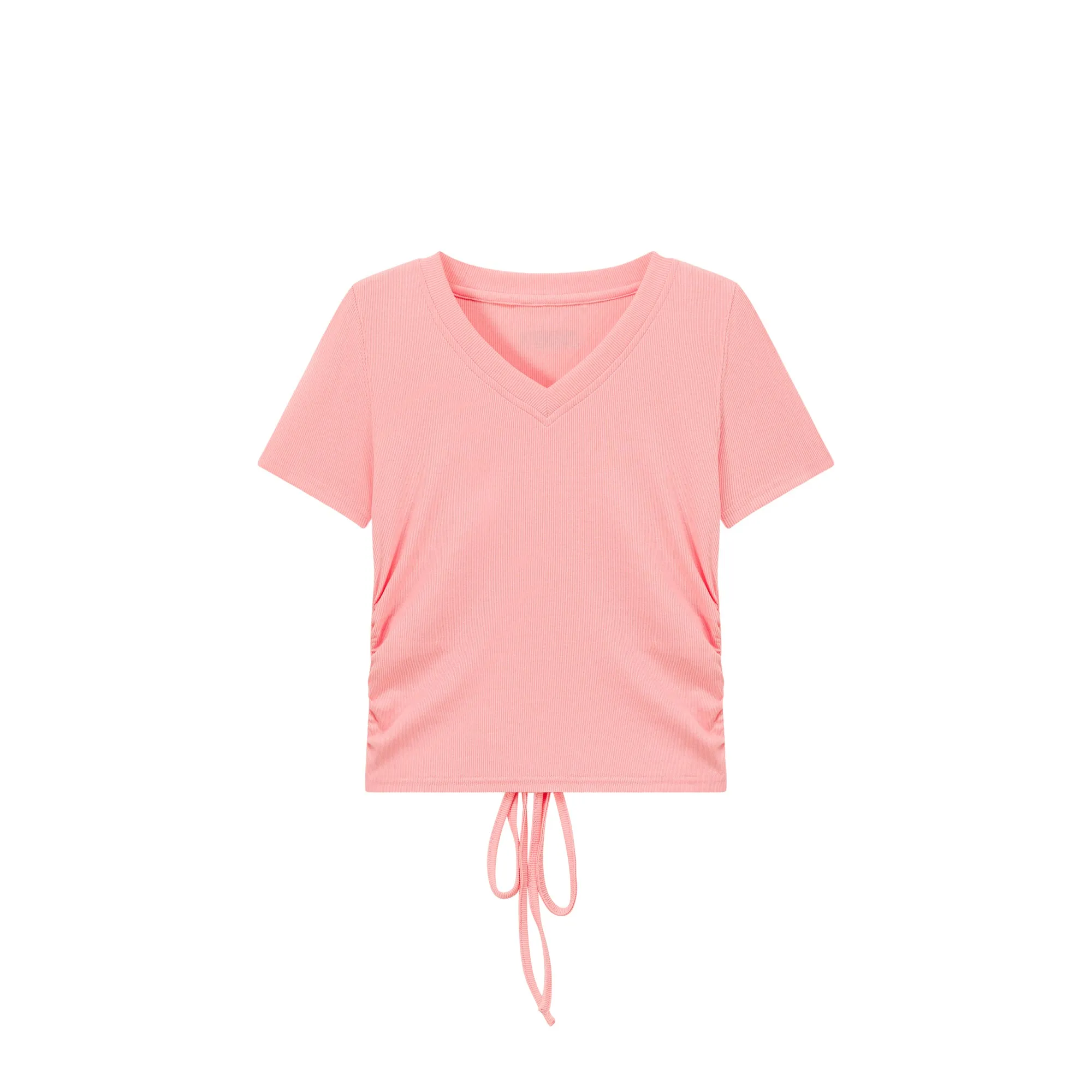 Back Ribbon V-Neck T-Shirt