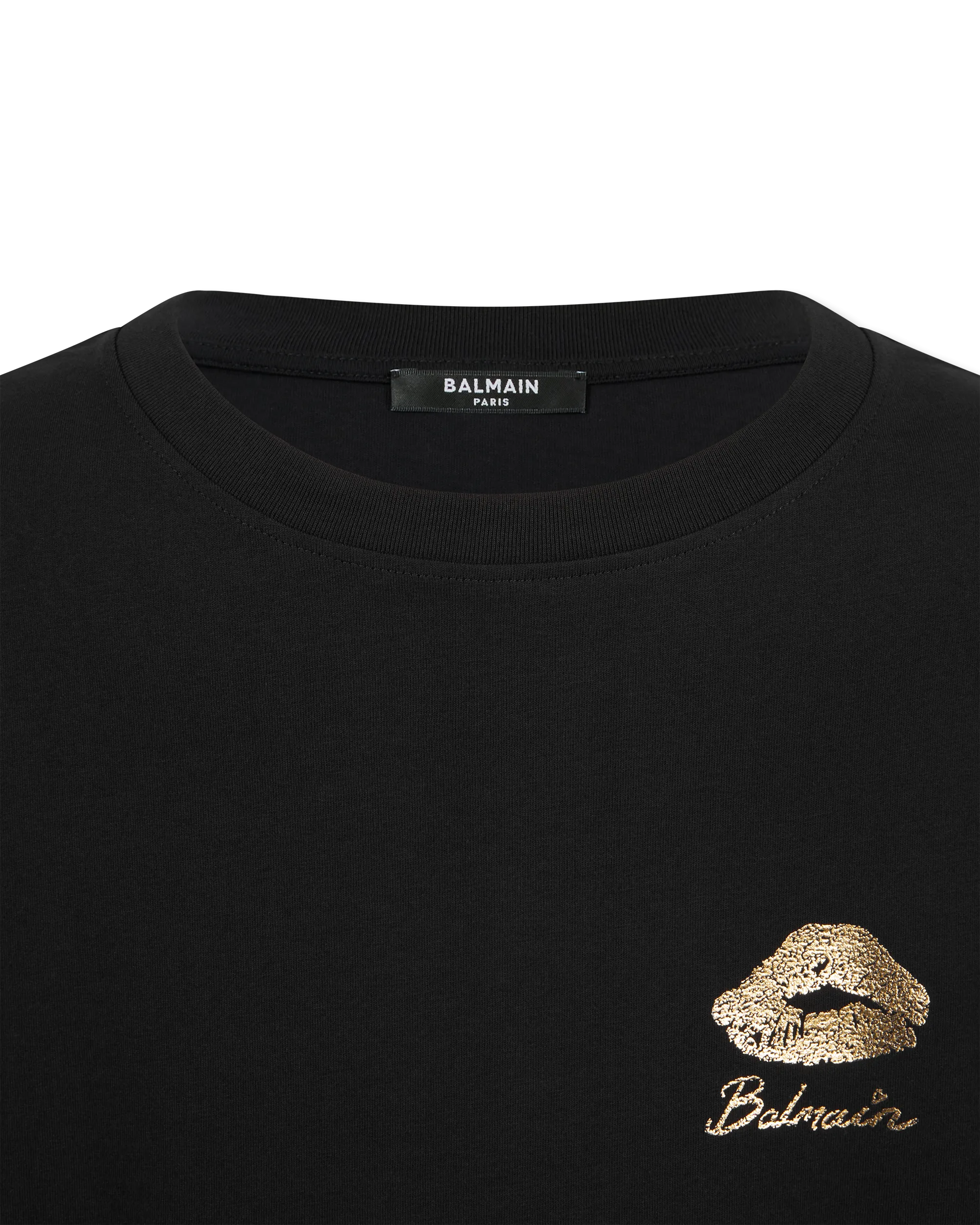 Balmain Gold Kiss Printed T-Shirt