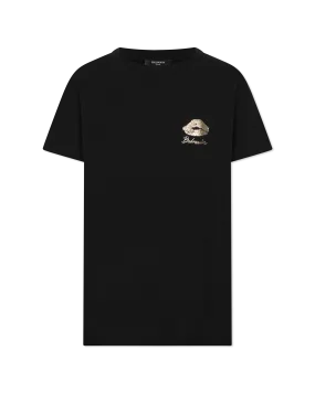 Balmain Gold Kiss Printed T-Shirt