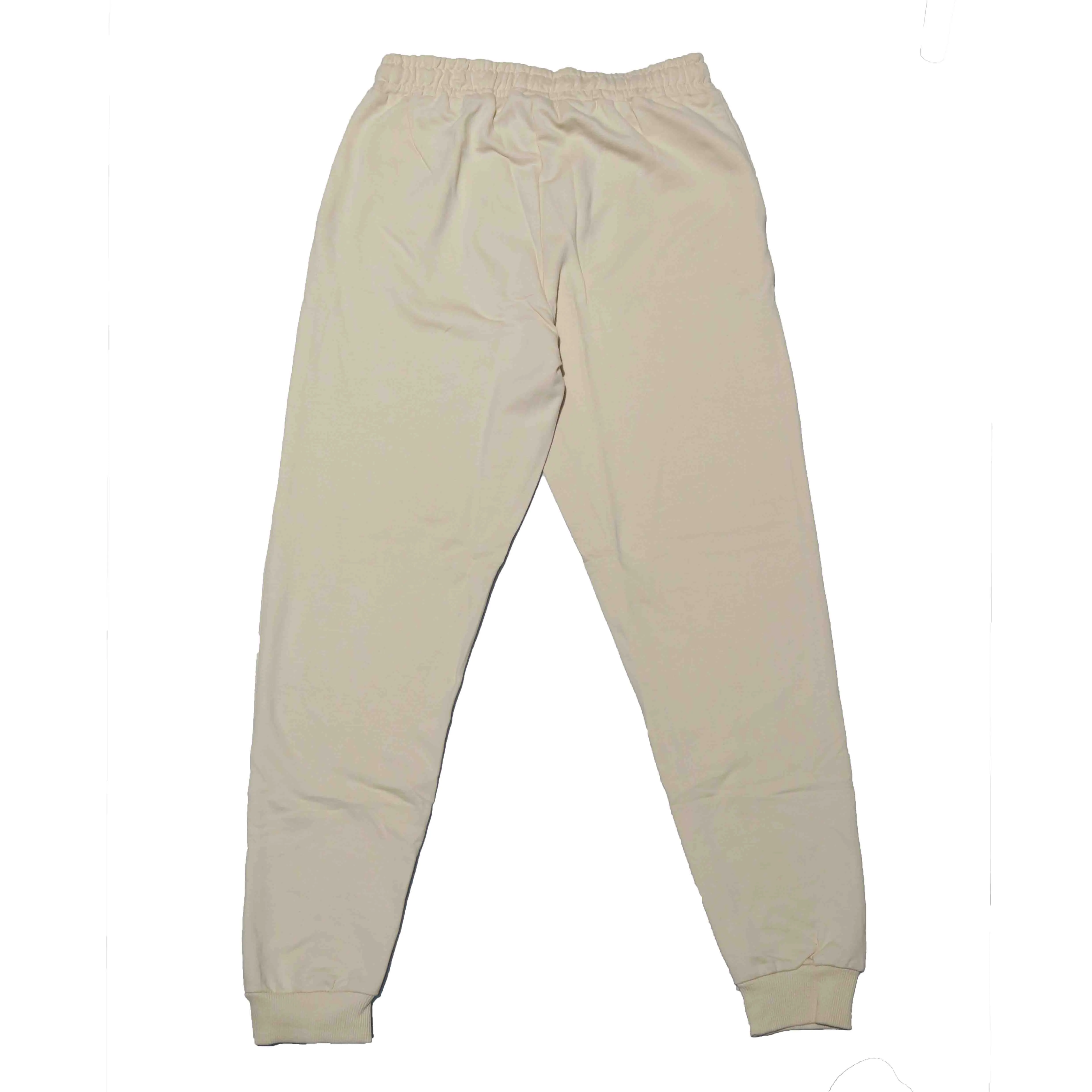 Beige Basic Track Pants