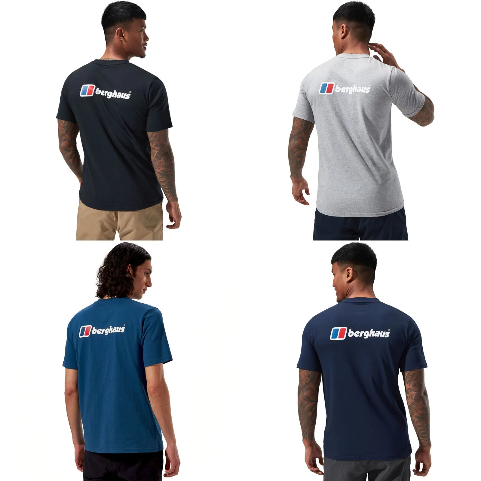 Berghaus Mens Organic Front & Back Logo Cotton T-Shirt