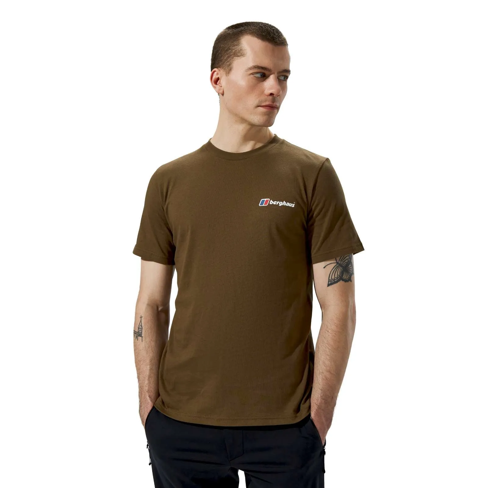 Berghaus Mens Organic Front & Back Logo Cotton T-Shirt