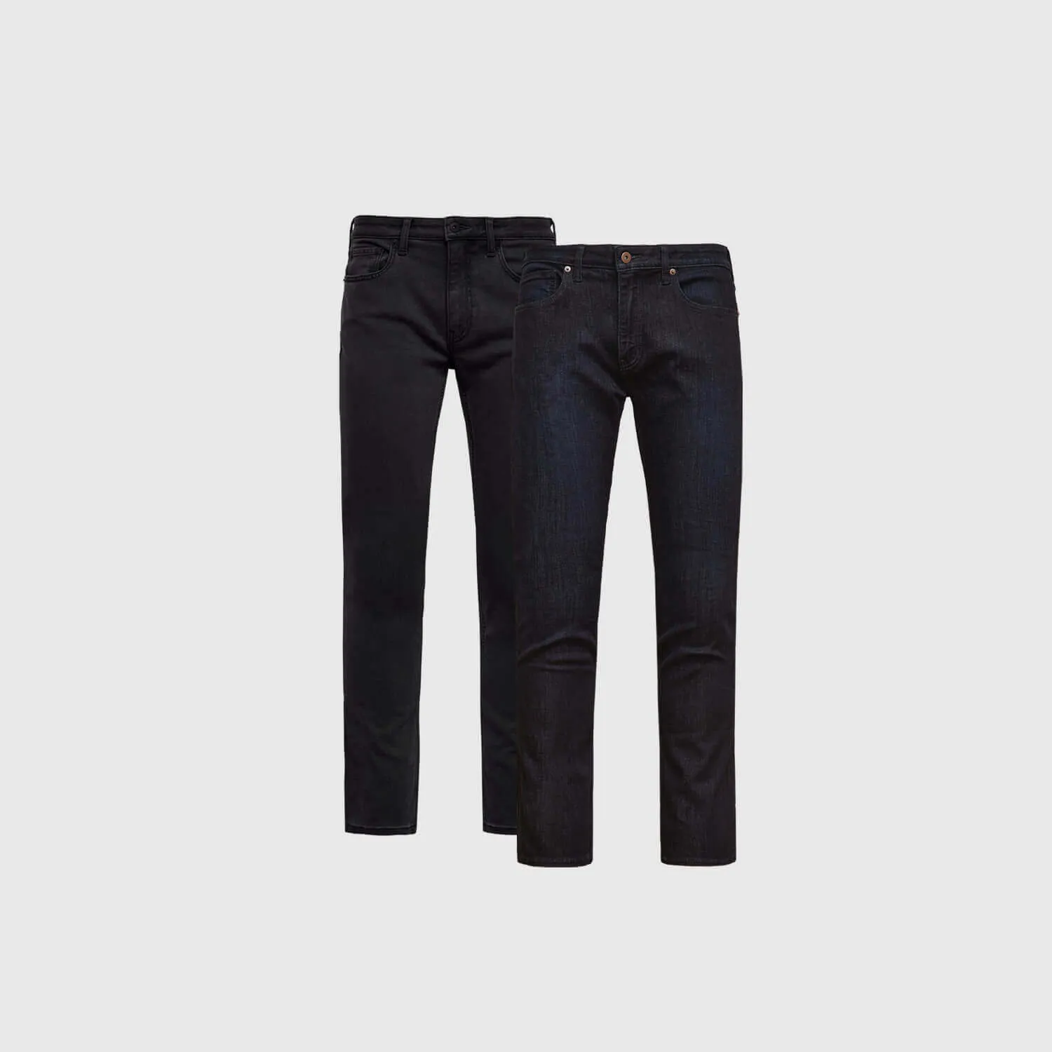 Black & Indigo Straight Comfort Stretch Jeans 2-Pack