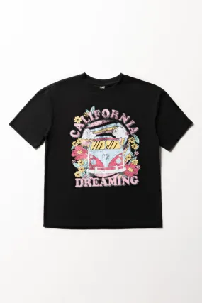 California Dreaming Oversized Short Sleeve T-Shirt Black