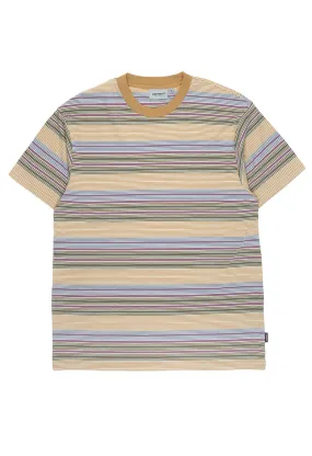 Carhartt WIP Men's Coby T-Shirt - Coby Stripe, Bourbon