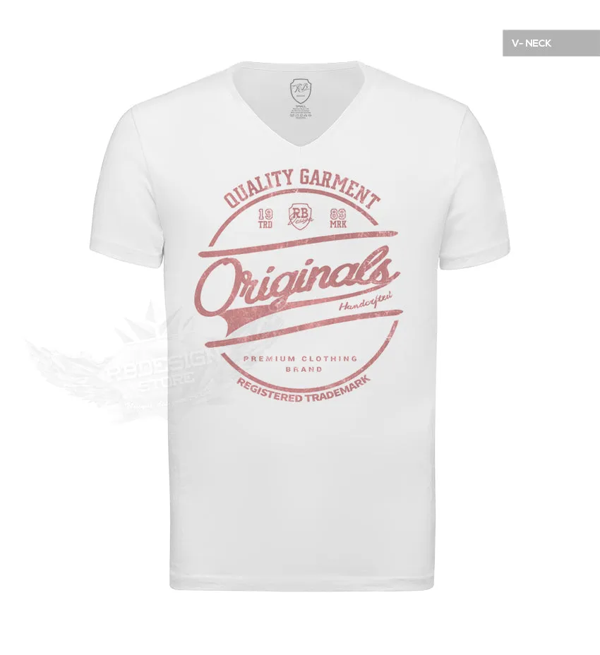 Casual Men's White T-shirt "Originals" RED MD890R