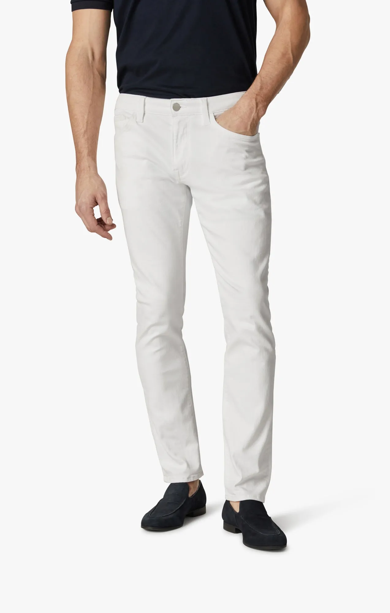 Cool Tapered Leg Pants In Double White Comfort