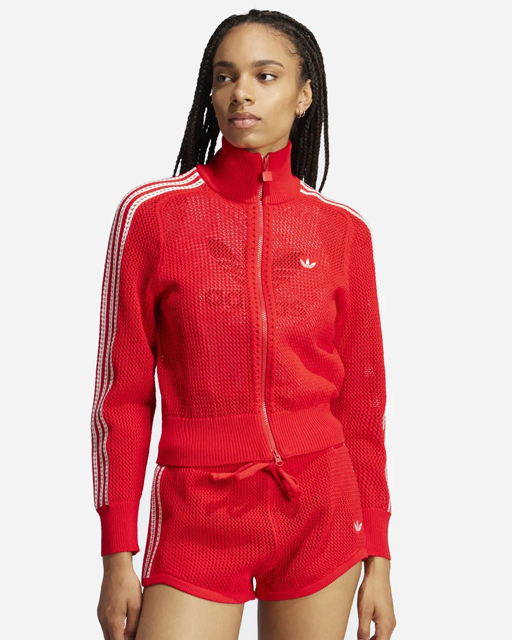 Crochet Track Top Better Scarlet