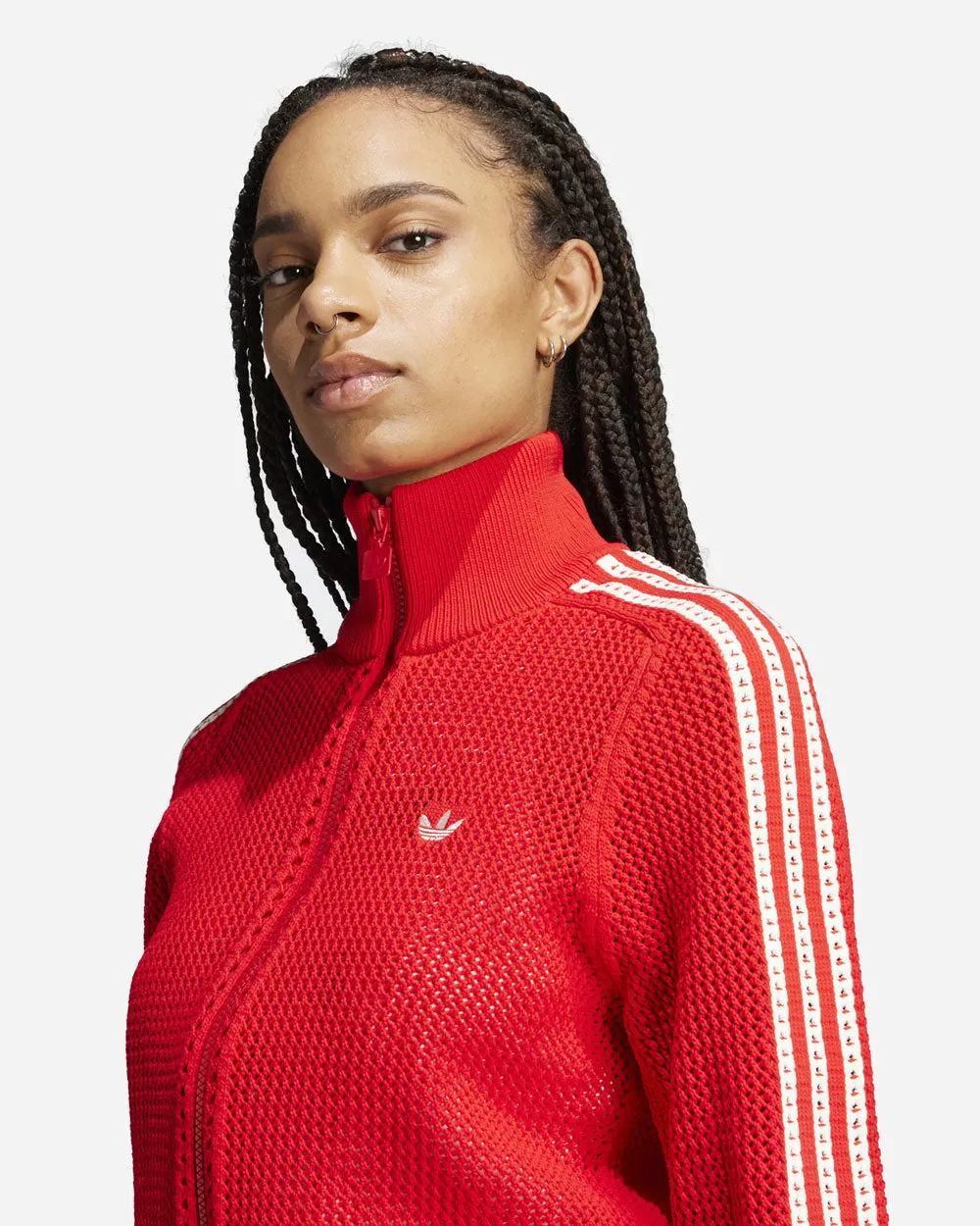 Crochet Track Top Better Scarlet