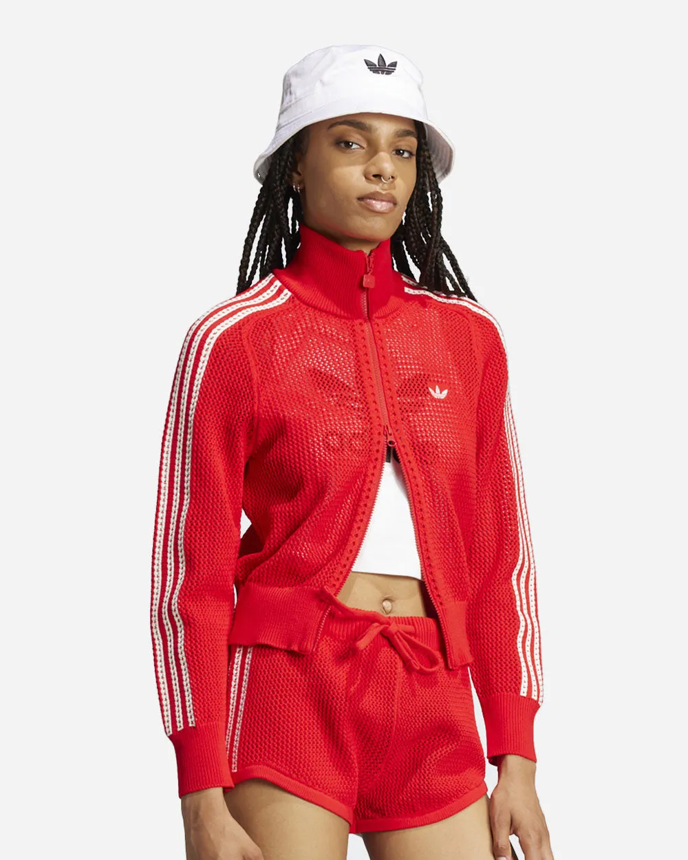 Crochet Track Top Better Scarlet