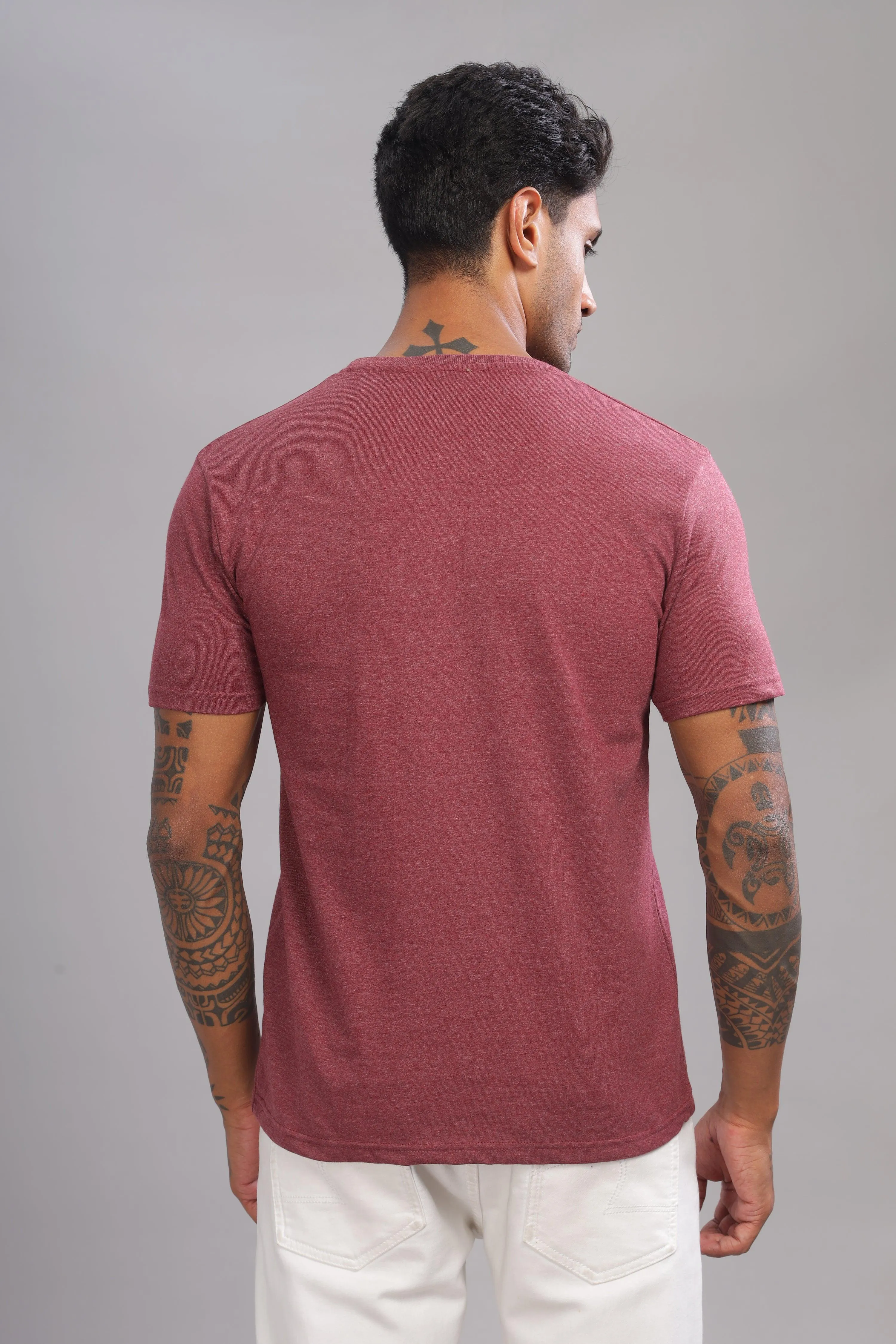 Ecolution Premium Eco-Blend Maroon Crew Neck T-Shirt – Planet-Friendly Fashion