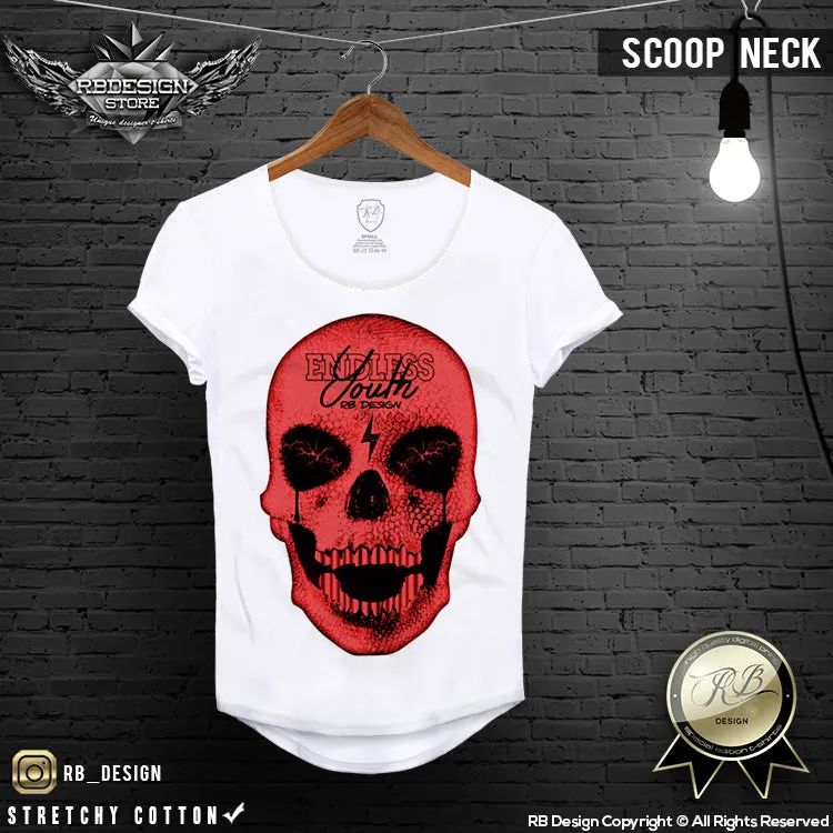 Endless Youth Men's RED Diamond Skull T-shirt RB Design Tank Top MD495 R