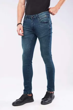 Faded Slim Fit Denim - Vintage Blue