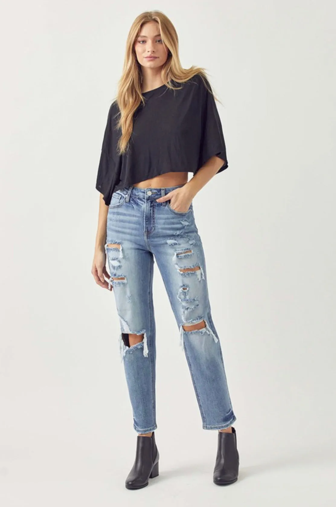 free your mind girlfriend jeans (REG. & PLUS)