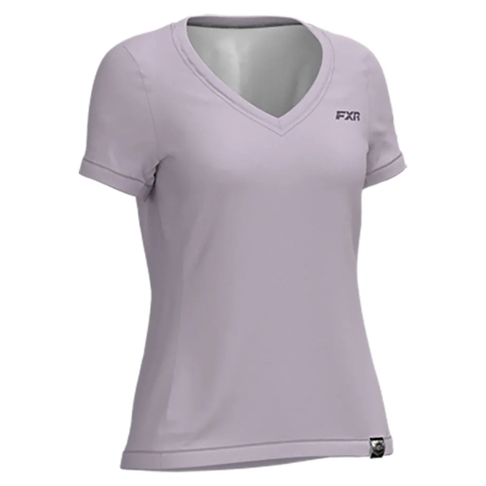 FXR Breezy UPF V-Neck T-Shirt Dusty Lilac/Muted Grape