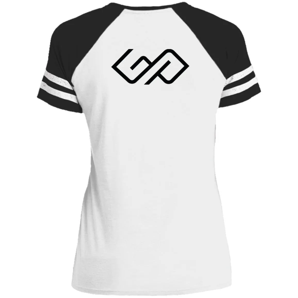 GYMPOLO BLACK COLOR  (PNG) copy DM476 Ladies' Game V-Neck T-Shirt