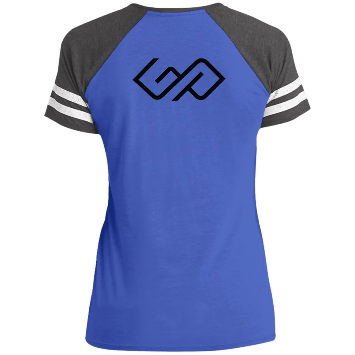 GYMPOLO BLACK COLOR  (PNG) copy DM476 Ladies' Game V-Neck T-Shirt