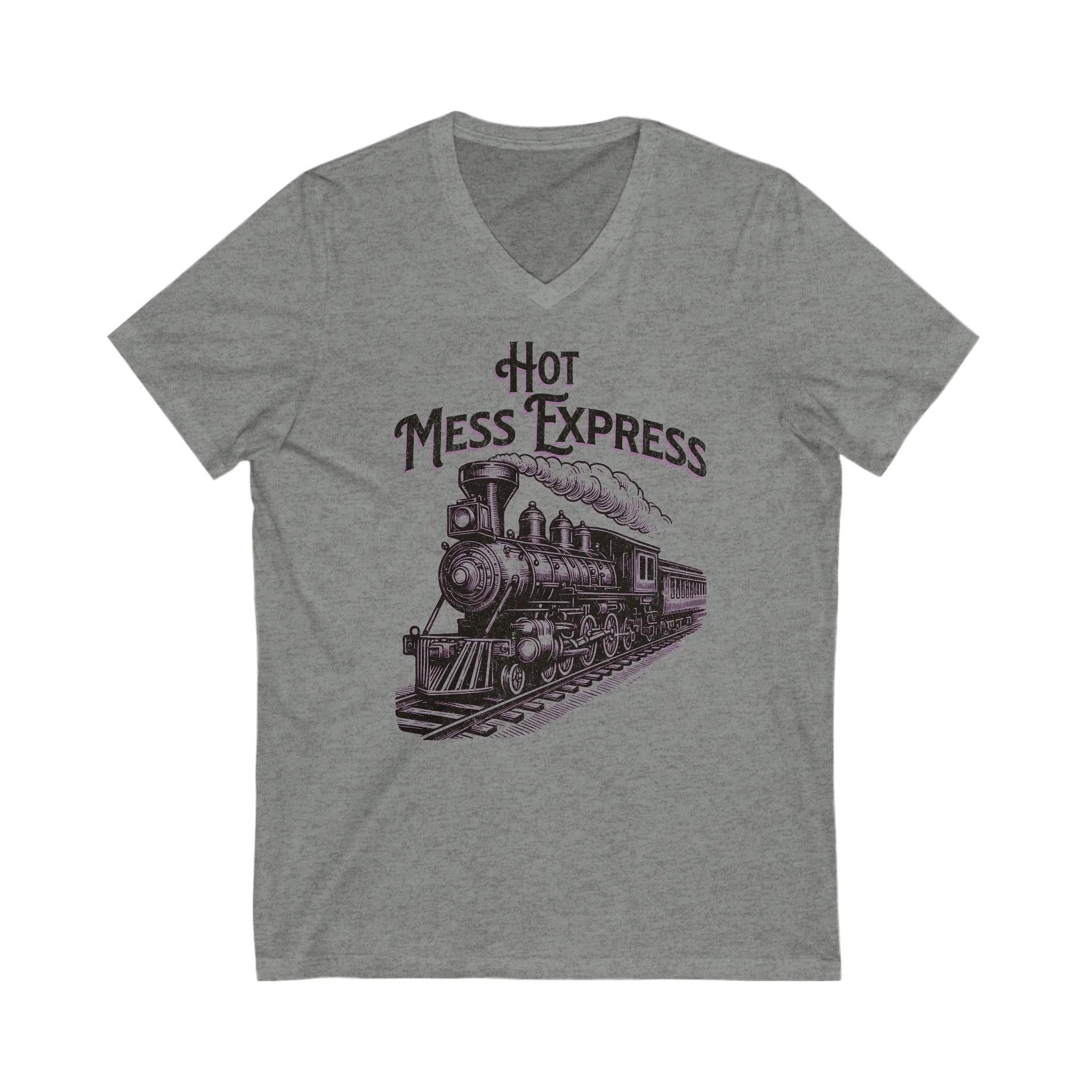 Hot Mess Express Unisex Jersey Short Sleeve V-Neck Tee