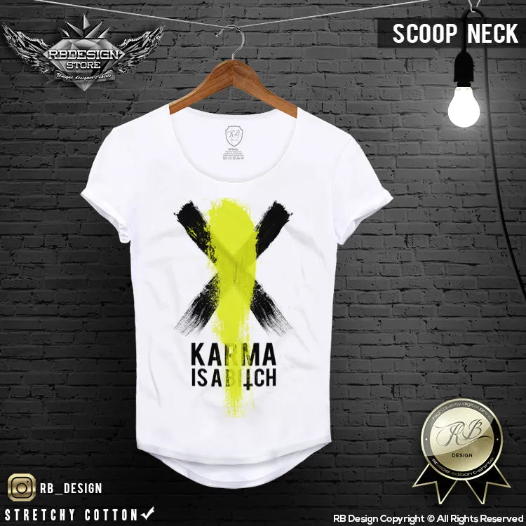 Karma is a Bitch Men's Funny Saying T-shirt MD808