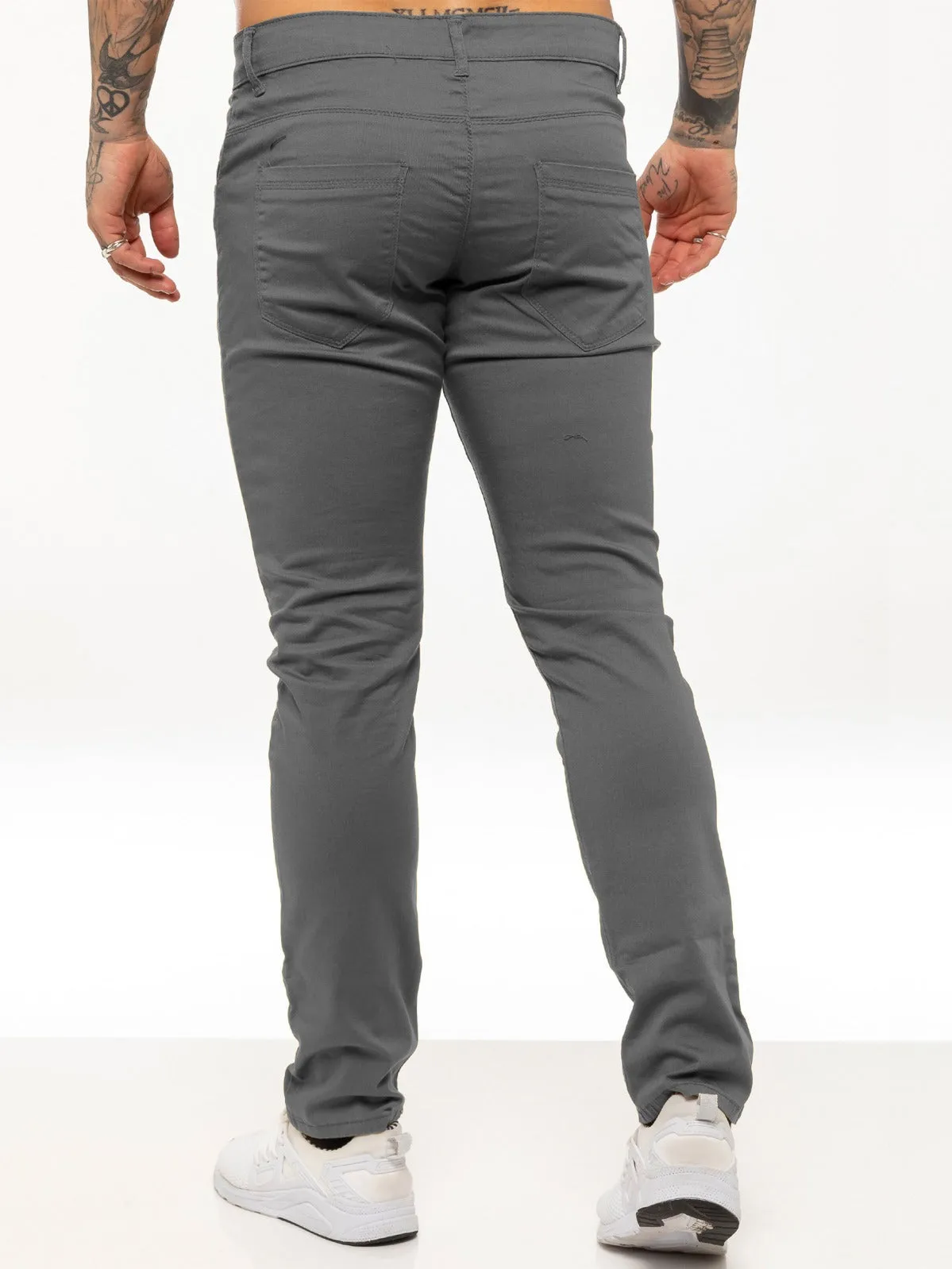 Kruze | Mens Slim Fit Stretch Chinos