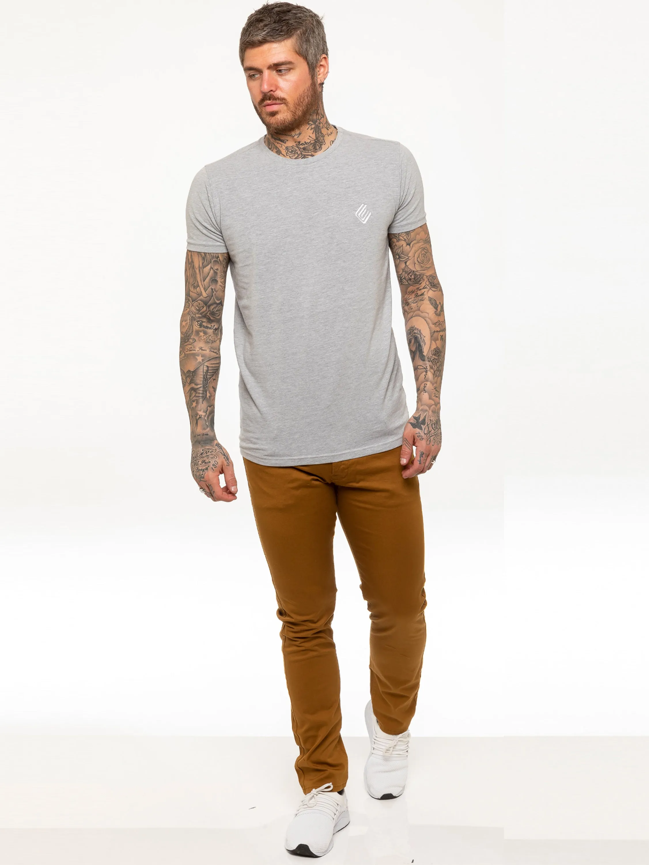 Kruze | Mens Slim Fit Stretch Chinos