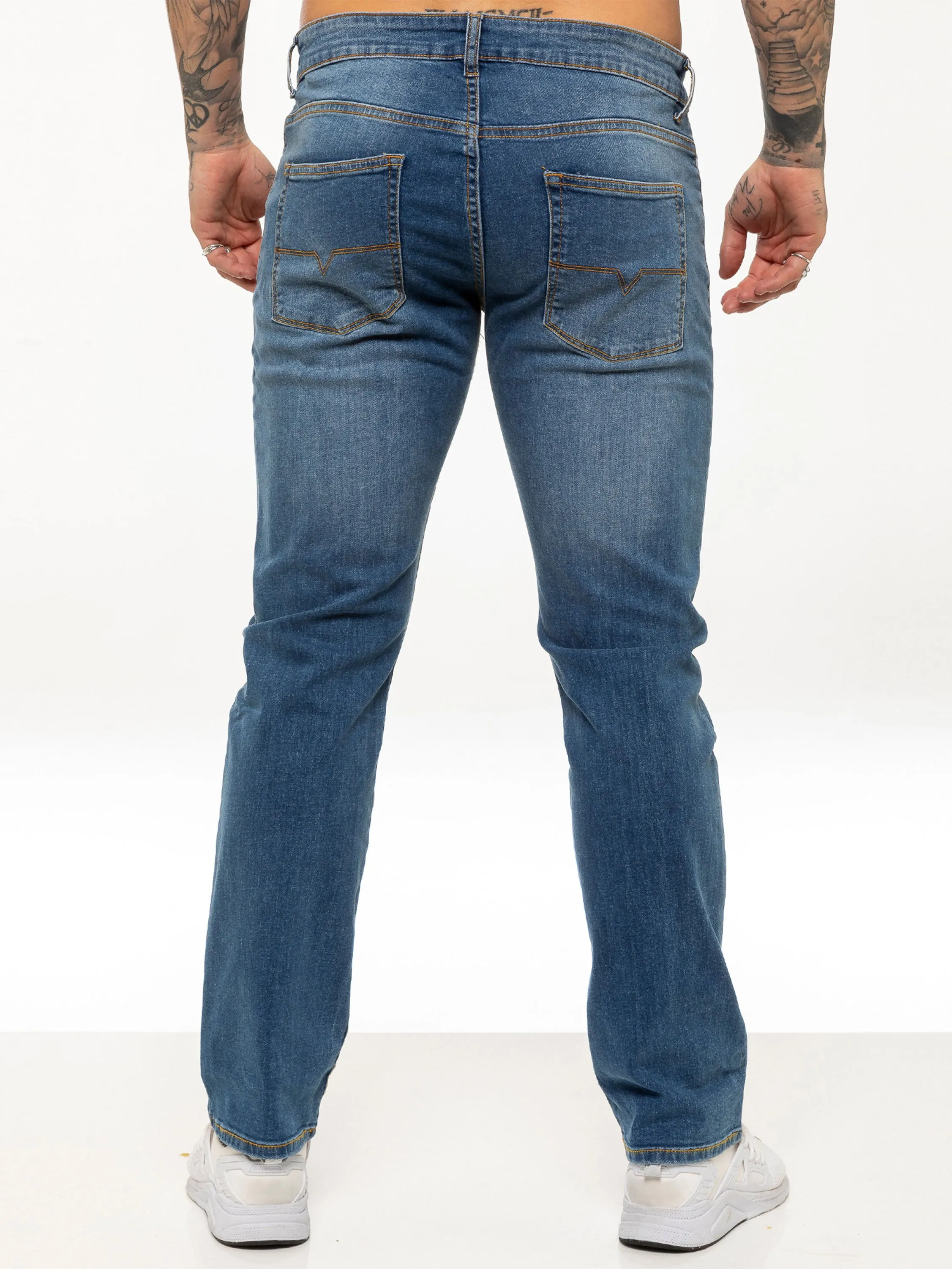 Kruze | Mens Straight Leg Stretch Jeans