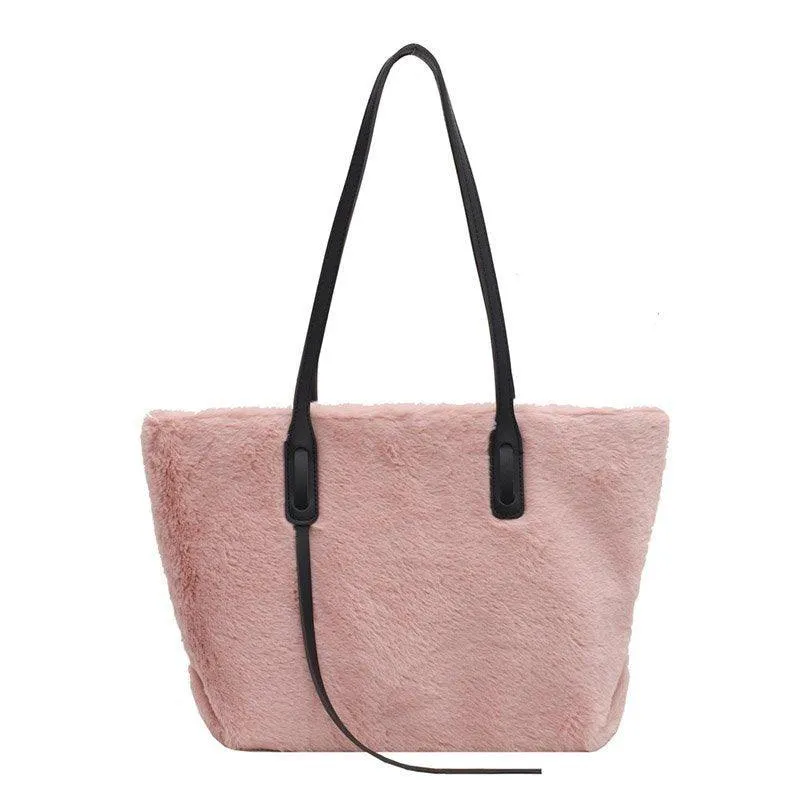 Large-capacity Fashion Plush One-Shoulder Bag