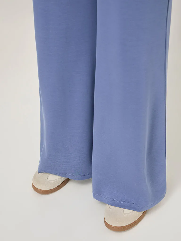 LOV Blue High-Rise Track Pants