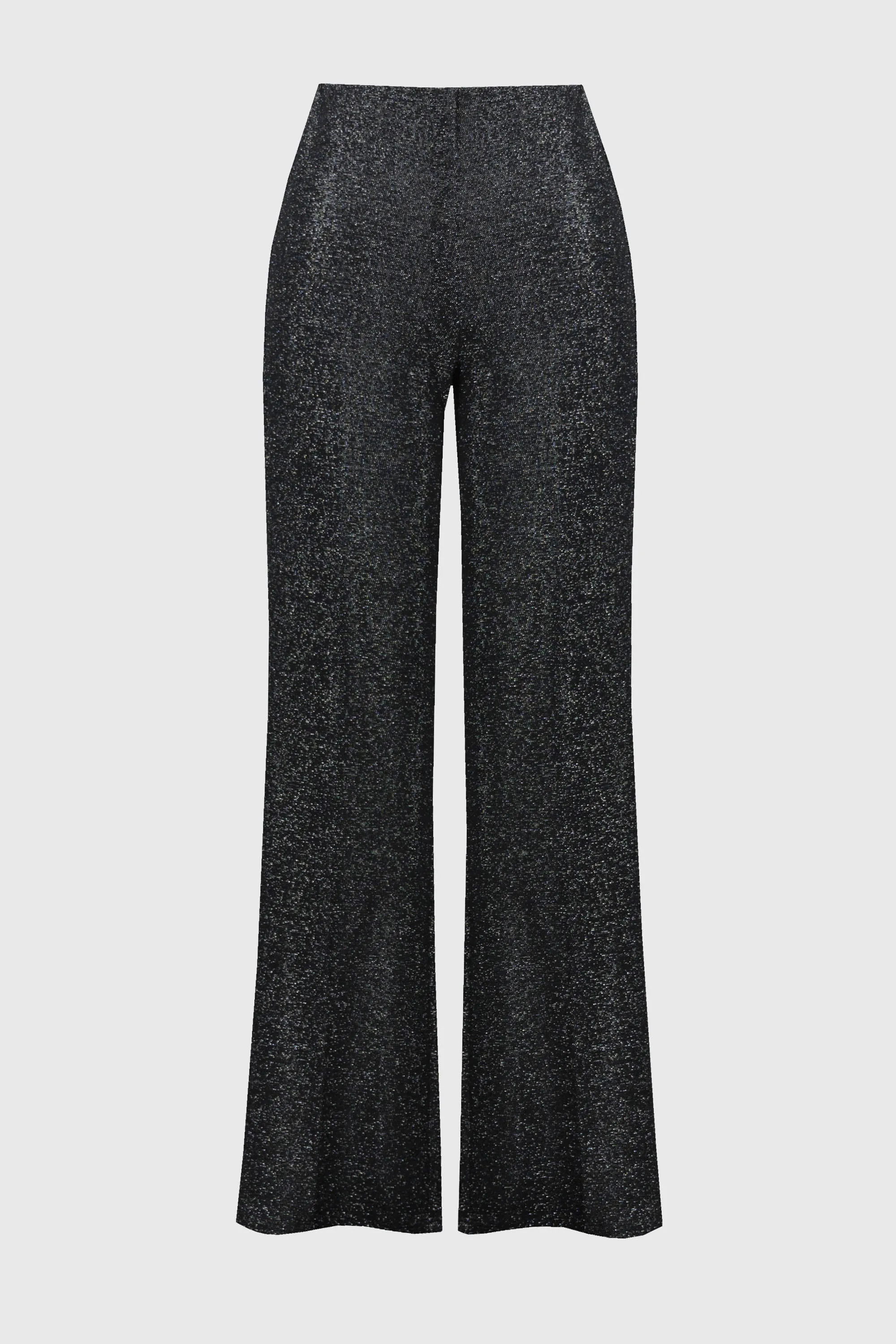 Lurex Knit Wide-Leg Pants