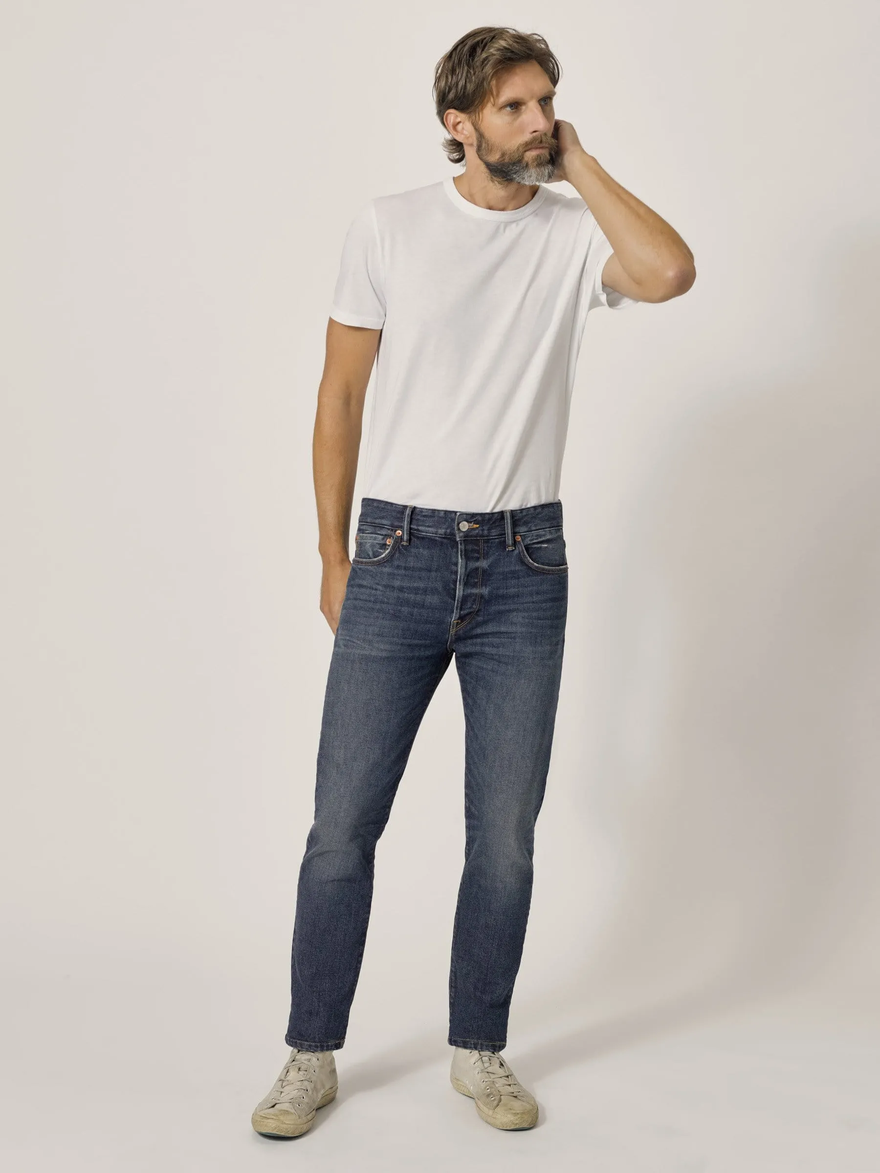 M001 Medium Wash Maverick Slim Jean