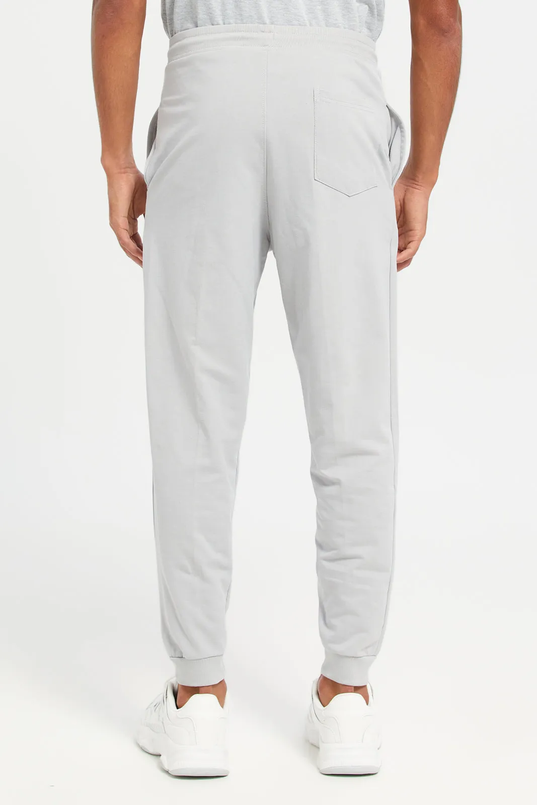 Men Grey Basic Track Pants