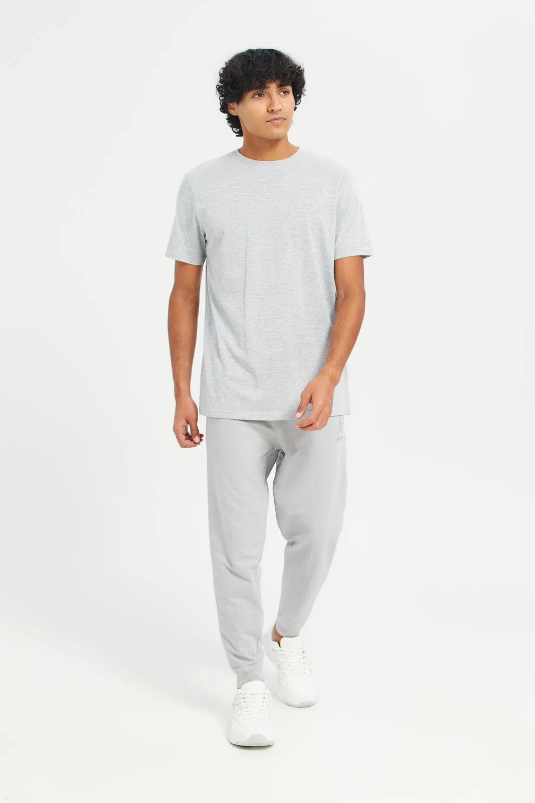 Men Grey Basic Track Pants