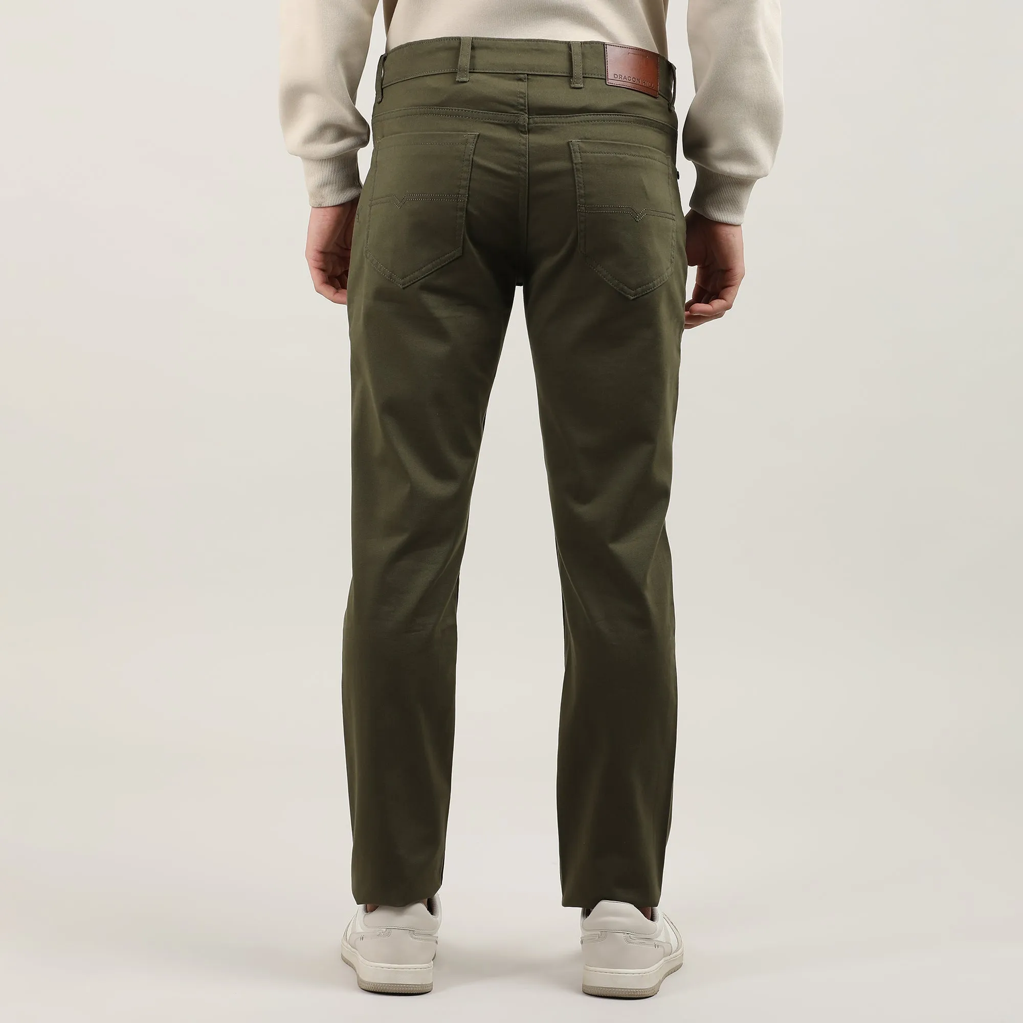 Olive-Slim Tapered-Cotton-Stretch-Jeans