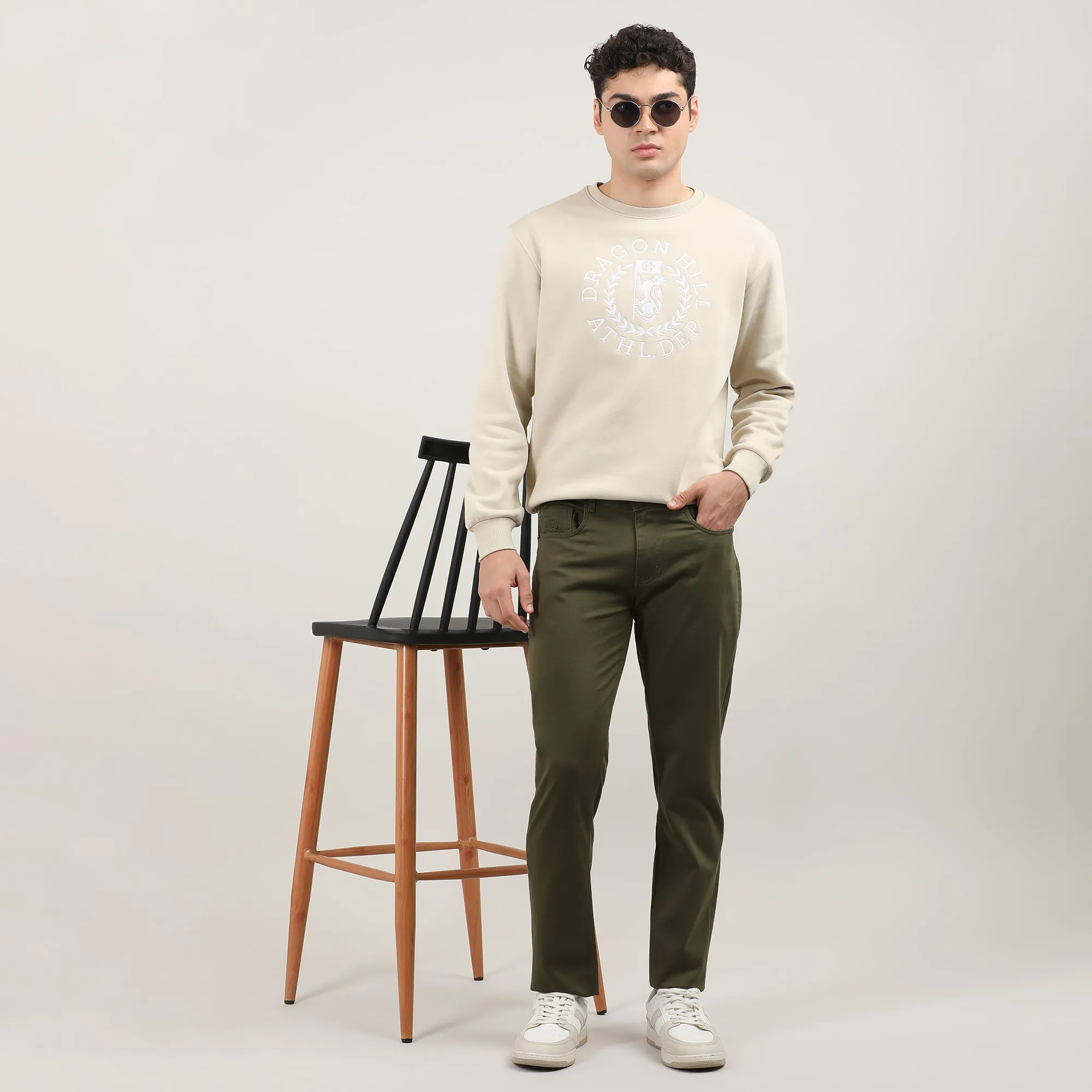 Olive-Slim Tapered-Cotton-Stretch-Jeans