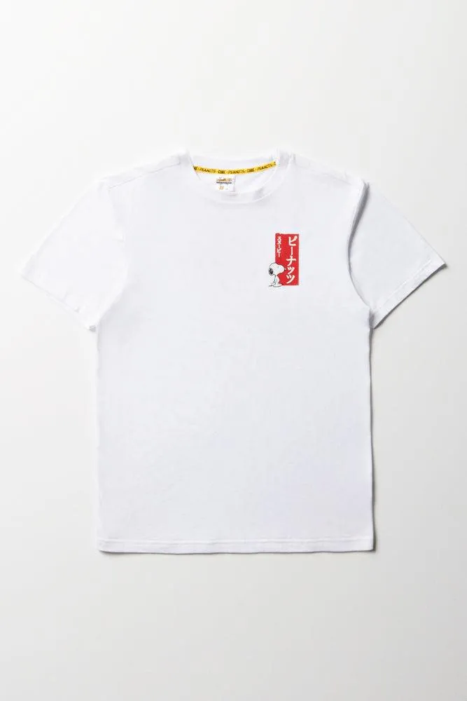 Peanuts Relaxed Short Sleeve T-Shirt White