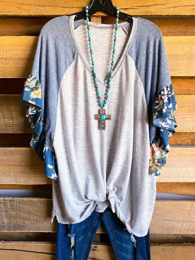 Printed V-neck T-shirt