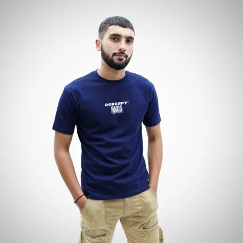 "Concept" Oversized Blue T-Shirt By DemonWear for Him