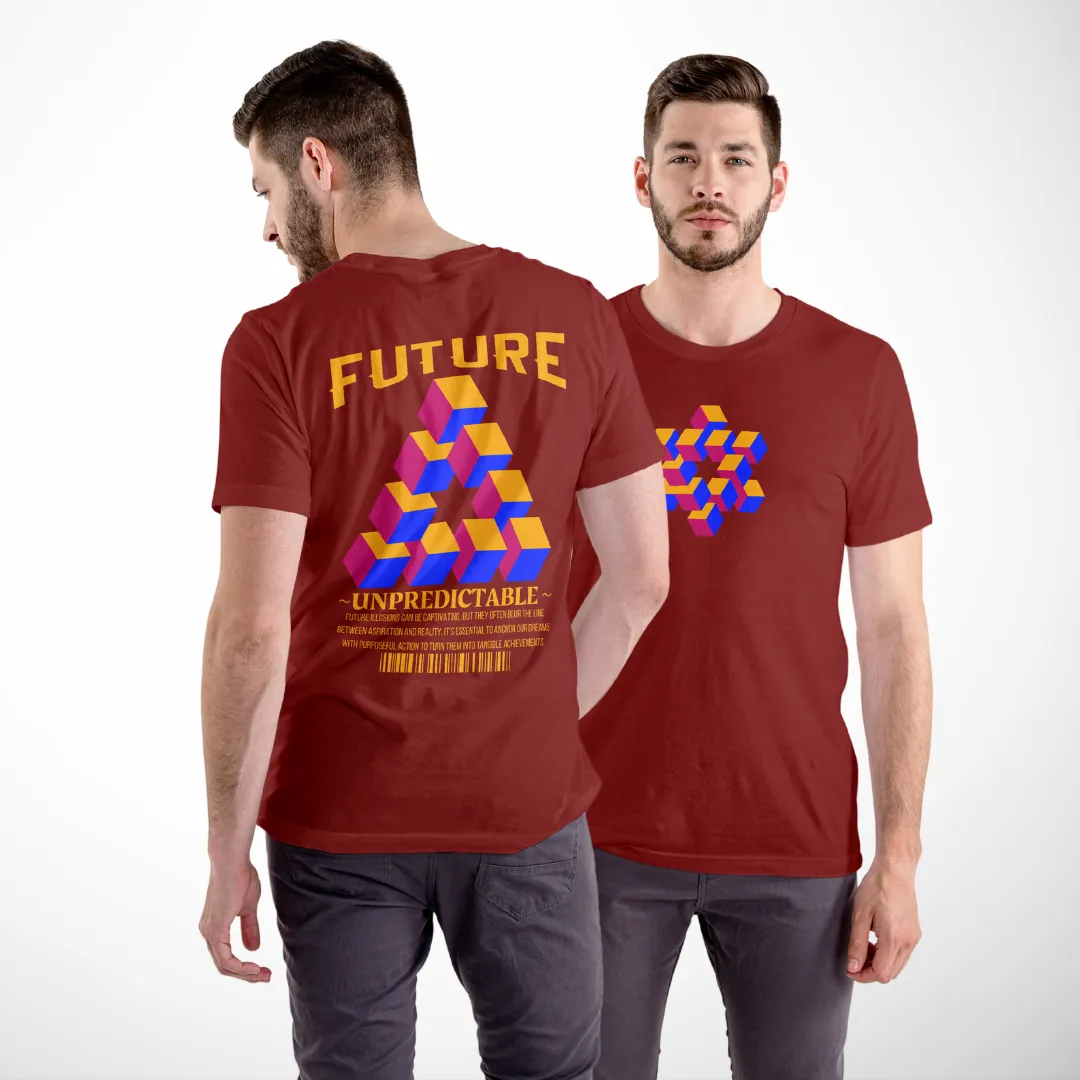 "FUTURE" Relaxed Fit Tshirt - Red