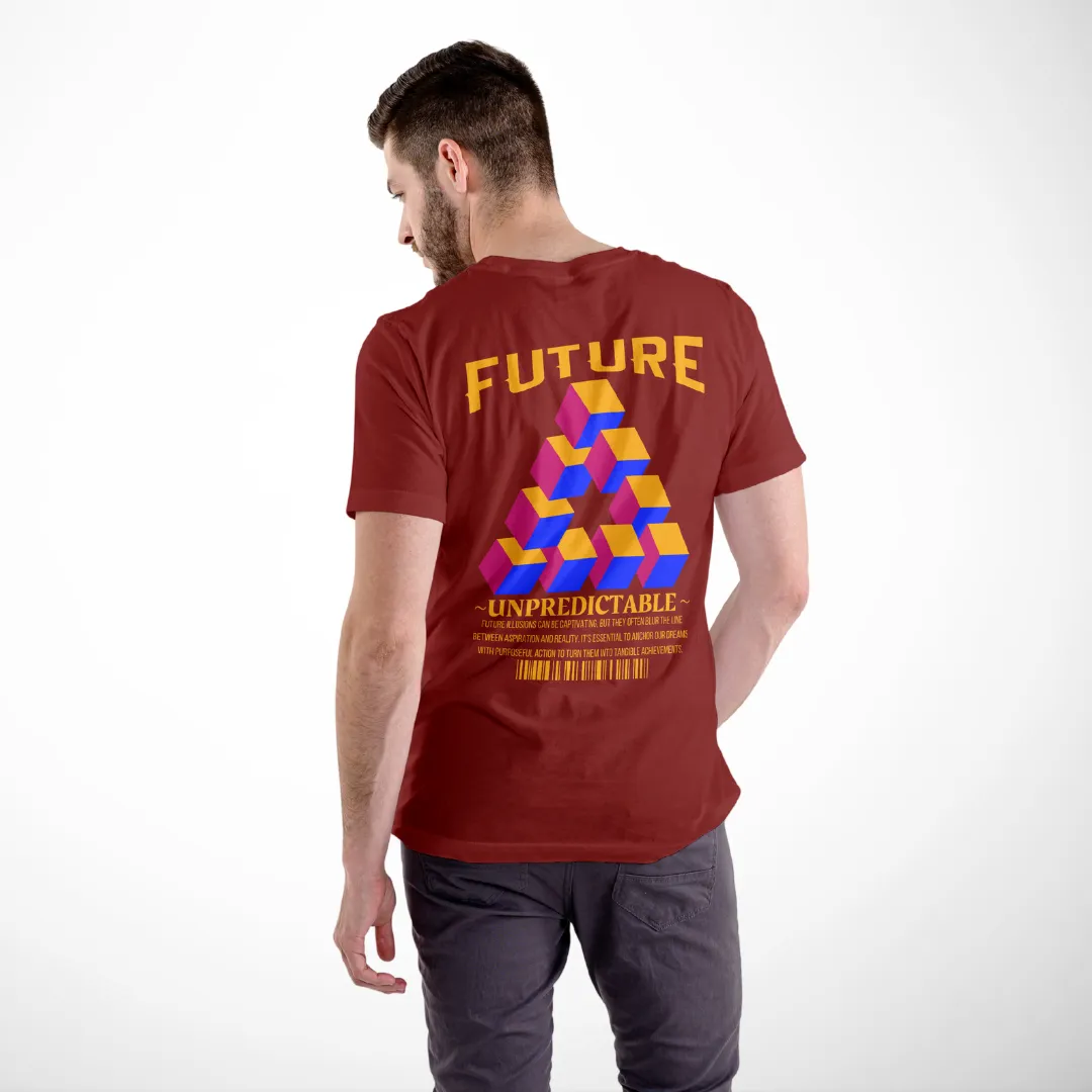 "FUTURE" Relaxed Fit Tshirt - Red