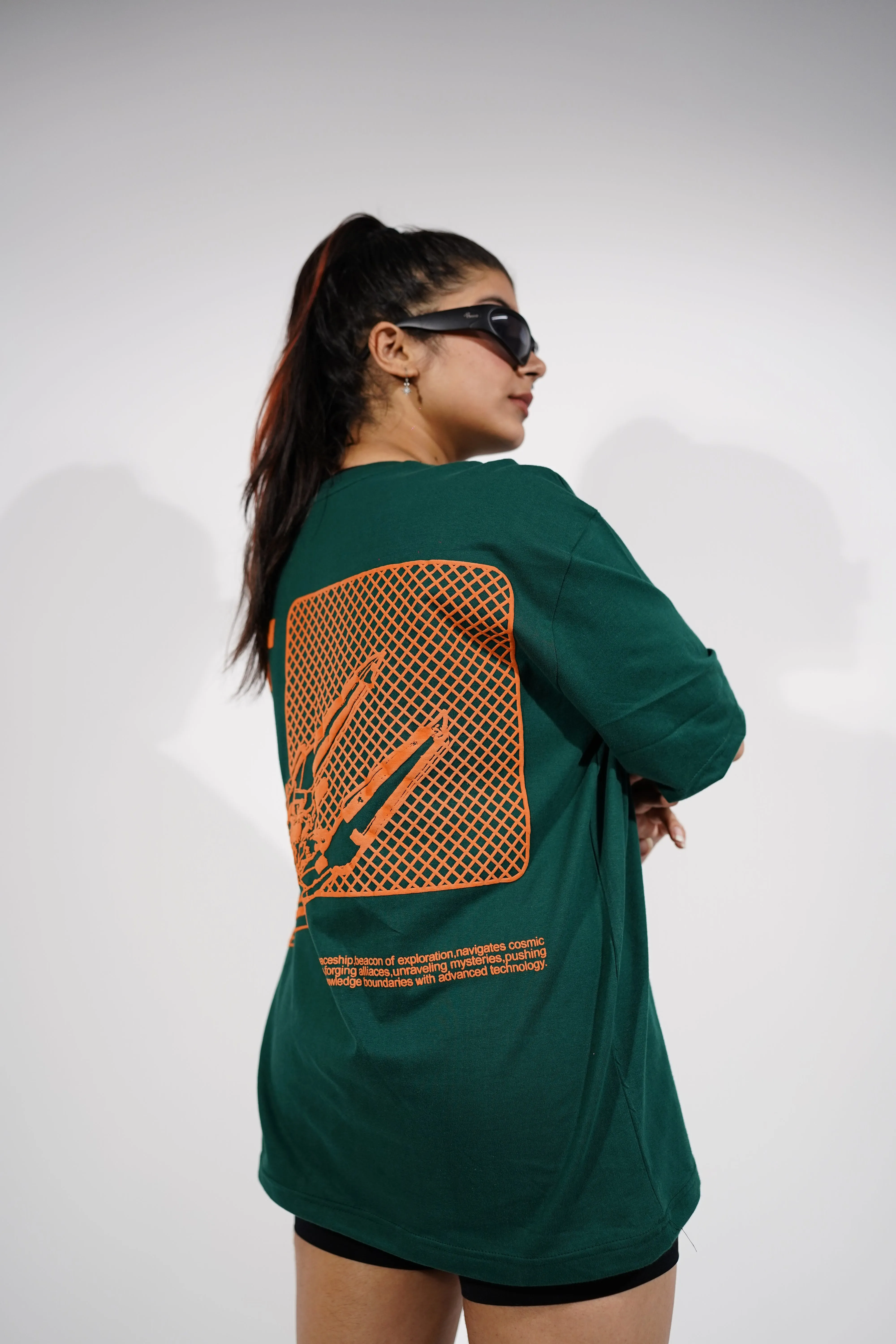 "Personal Space" Oversized Green T-Shirt By DemonWear for Her