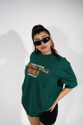 "Personal Space" Oversized Green T-Shirt By DemonWear for Her