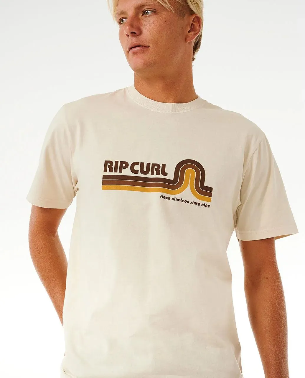 Rip Curl Surf Revival Mumma Mens Tee Vintage White