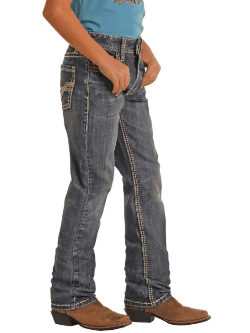 Rock & Roll Cowboy Boy's Slim Fit Straight Jeans BB1RD02489