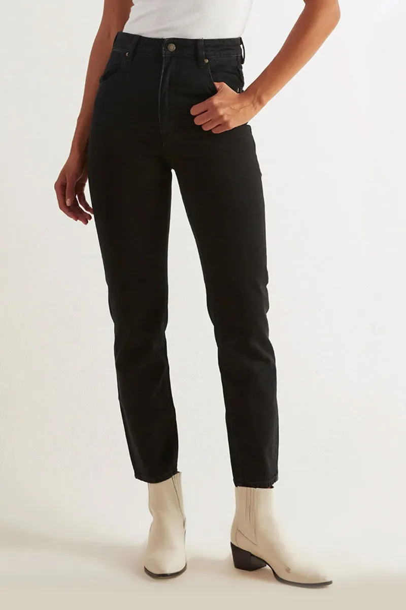 Rollas - Dusters High Rise Slim Jean, Comfort Black