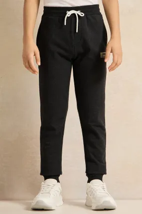 Senior Boys Charcoal Basic Track Pants