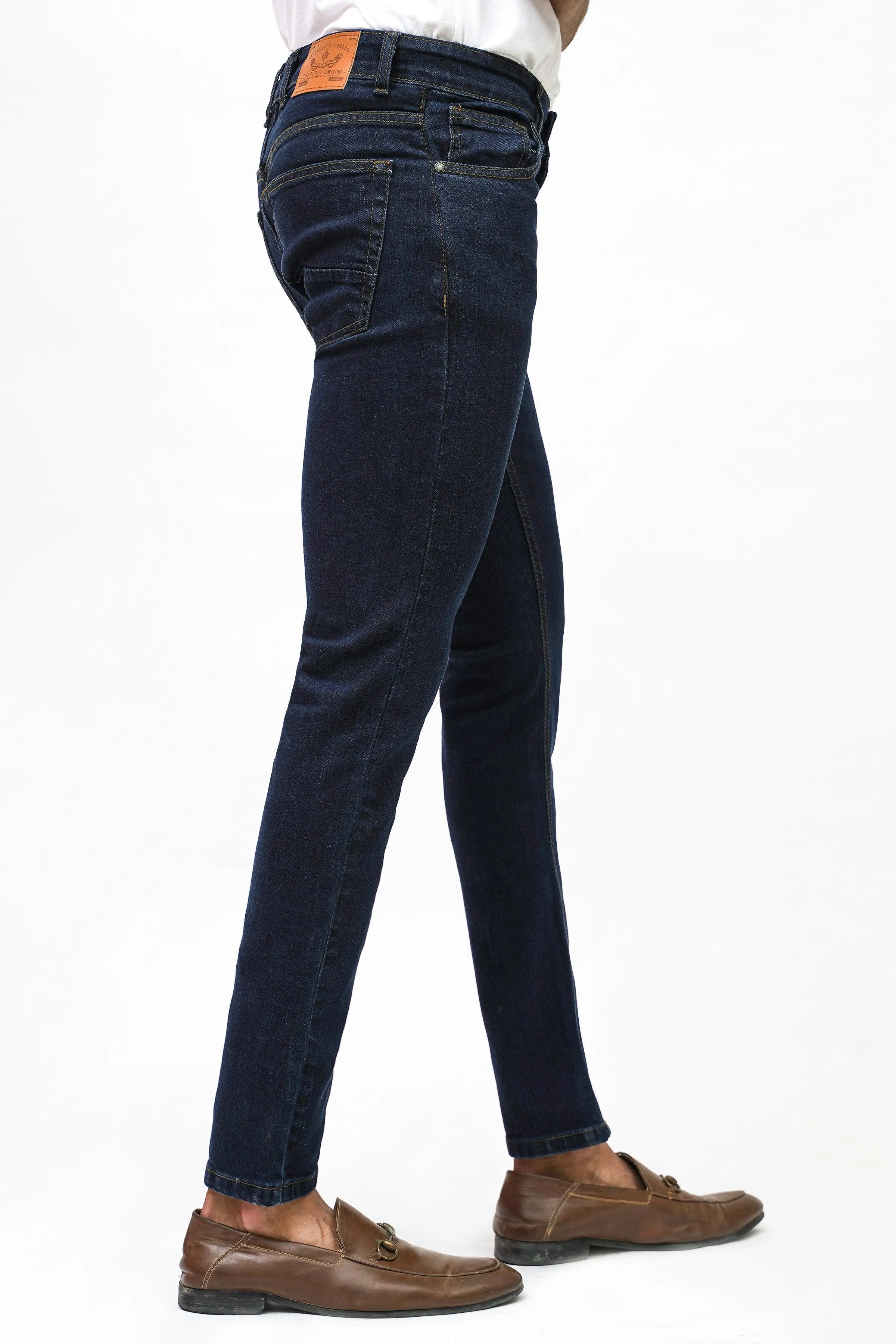 SLIM FIT DARK BLUE JEANS