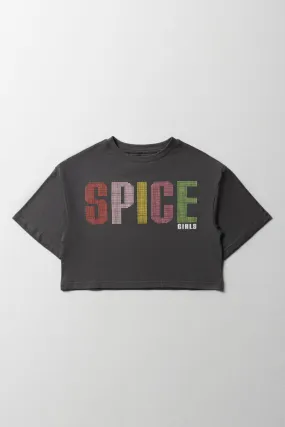 Spice Girls Boxy Short Sleeve T-Shirt Dark Grey